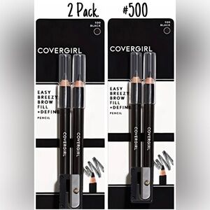 Covergirl Easy Breezy Brow Fill + Definer Pencil # 500 Black noir New sealed